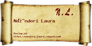 Nándori Laura névjegykártya