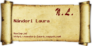 Nándori Laura névjegykártya
